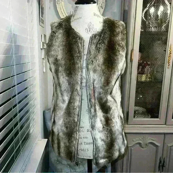 Express Army green utility jacket with detachable hood and inner faux fur vest - Picture 6 of 14